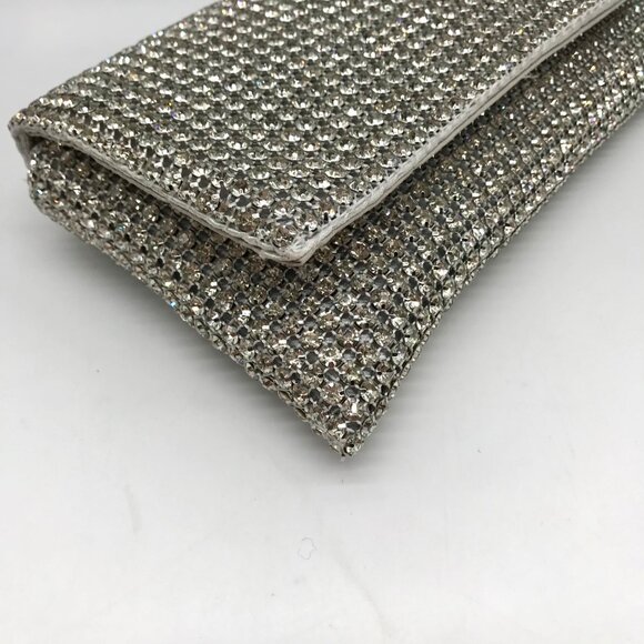 I.N.C. International Concepts Silver Mesh Prudence Convertible Clutch - Picture 6 of 10